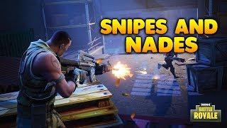 Nade and Sniping Clutch Win (Fortnite Battle Royale Gameplay)