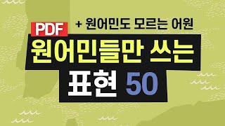 [무료 PDF] 원어민들끼리 자주 쓰는 표현 50개. 이런거 공짜로 줍줍하기 쉽지 않습니다! 