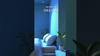 Modern SkyBlue Bedroom Design 2025  | Minimalist Sideview with Indoor Plants | Interior Decor Ideas