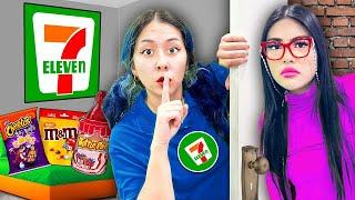 JUNE OPENS HER OWN SECRET 7 ELEVEN IN HER BEDROOM | I BUILD MY CONVENIENCE STORE AT HOME BY SWEEDEE