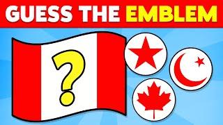 Guess The Emblem of The Flag ️‍ | Easy, Medium, Hard, Impossible | Flag Quiz