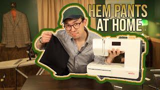 How to Hem Dress Pants at Home with a Simple Straight Stitch