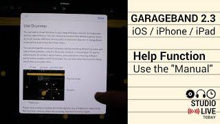 GarageBand Help in iOS (iPhone/iPad) - Using the Help Function in GarageBand