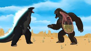 SKULLCRAWLER vs. Kong: Giant Godzilla Suddenly Appears! Size Comparison [P2] | Godzilla Cartoon