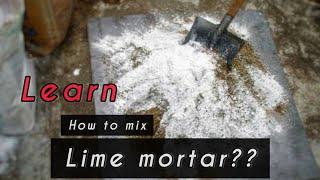 சுனாம்பு கலவை || How to prepare Lime mortar #Making lime mortar#lime mortar preoaration