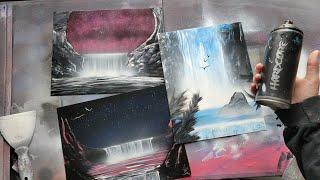 Creating Waterfalls: Spray Paint Art Tutorial, Tips and Tricks!