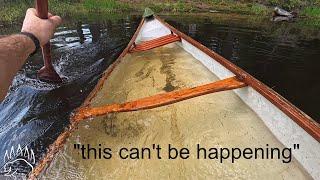 How to Repair a Canoe Hole Using Pine Pitch