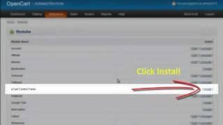 Premium OpenCart Theme - eCart Theme Control Panel installation