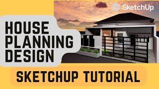 Part 1 - House planning design in SketchUp | House 20x10 m