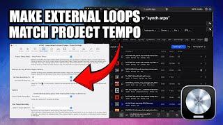 Logic Pro 11 - Make External Loops ADAPT to Project Tempo (Smart Tempo Settings)