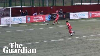 Keeper scores own goal after wind takes hold of ball: 'What has happened there?'