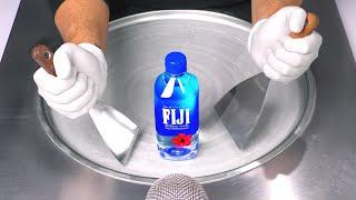 FIJI Water - Ice Cream Rolls | how to make Water to Ice Cream - tapping & scratching ASMR with Soda