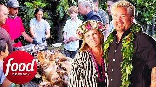 Guy Fieri Prepares Kalua Pig For A Traditional Hawaiian Luau Party | Guy Hawaiian Style