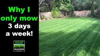 Why I only mow lawns three days a week in my lawn care business