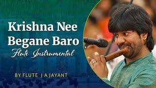 Krishna Nee Begane Baro - Flute Instrumental | Flute  J A Jayant