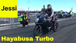 Hayabusa Turbo Unleashed: Watch a 1300cc Turbo Tuned Bike Dominate a 1/2 Mile Drag Race