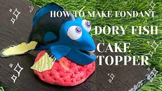 How To Make Dory Fish Cake Topper With Fondant / Fun With Fondant ! #cakedecorating #caketutorials