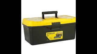 STANLEY 16'' Plastic Organized Maestro Tool Box with Clear top lid Yellow