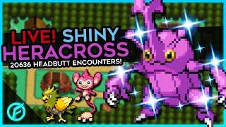 LIVE! Shiny Heracross after 20.636 Total Headbutt Tree Encounters! - Pokemon Heart Gold/Soul Silver