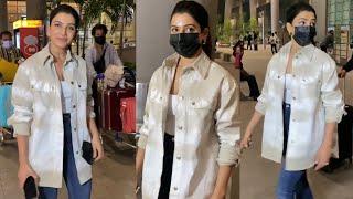 South Movie Actress Samantha Spotted At Mumbai Airport || Samantha || Information Zone