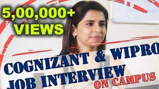 Campus Placement Interviews- Cognizant & Wipro - Re-enacted- Manish Srivastav- Sathyabama University