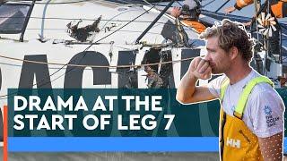 BIG Collision Between 11th Hour Racing Team and GUYOT environnement - Team Europe | The Ocean Race