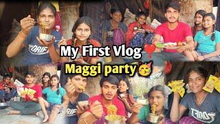 My First Vlog️ Maggi Party  l My first vlog on YouTube l #dheerajkevlogs #vlogs #myfirstvlog