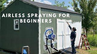 USING A PAINT SPRAY GUN FOR BEGINNER|DIY AIRLESS PAINT SPRAYER| GRACO MAGNUM x7 SET UP PAINT CLEANUP