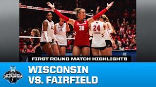 Wisconsin vs. Fairfield: 2024 NCAA volleyball first round highlights