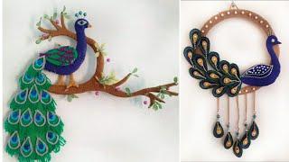 Wow! 3 DIY Peacock Wall Hanging Craft || Showpiece Making Idea || How to make Peacock Craft