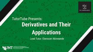 TutorTube: Derivatives and Their Applications