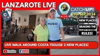 SUNDAY LIVE CATCHUP Costa Teguise Lanzarote! Found TWO NEW PLACES met lots of people!