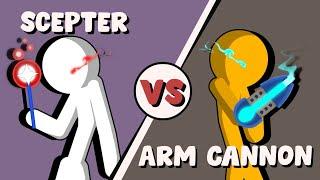 Supreme Duelist Stickman Animation: Scepter vs Arm Cannon