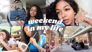 SPEND THE WEEKEND WITH ME vlog ️ | cleaning my messy room, shopping, painting