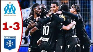 Marseille vs Auxerre (1-3), All Goals Results/Highlights Lassine Sinayoko Goal, Hamed Traore Goal.