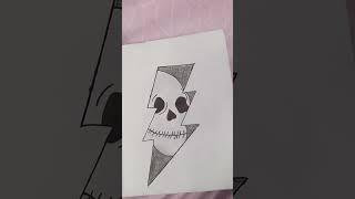 thunder skeleton drawing #hammad official art  2.0 #shorts #art