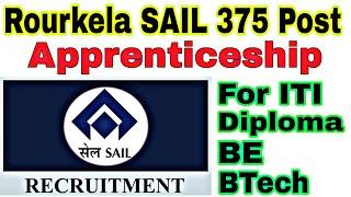 Sail Recruitment 2023 | Apprenticeship post for ITI / Diploma / BE / BTech | Rourkela SAIL