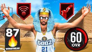 I WON BASKETBALL GODZ on a 60 OVERALL BUILD w/ MAX LEGEND BADGES in NBA 2K25