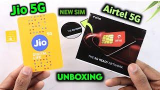 Jio 5G Sim & Airtel 5G Sim Unboxing | Jio 5G Sim