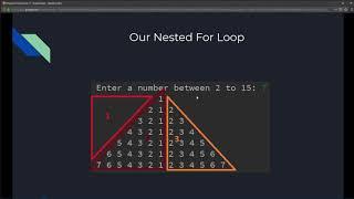 Intro to Java Chapter 05 Exercise 17 - Display a Number Pyramid