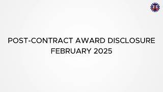 Post-Contract Award Disclosure for DPWH Davao Oriental 2nd DEO - February 2025