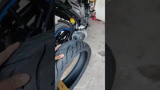 Yamaha FZ16 tyre 150/60R17 | tyre upgrading  #bikeride #yamaha #fz #mrf