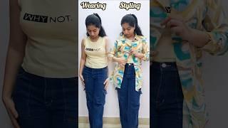 Wearing vs styling #fashionhacks #wearingvsstyling #fashion #styling #fashionstyle #stylehacks