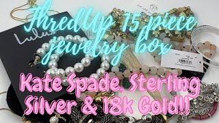 ThredUp 15 Piece Jewelry Jar Mystery Box Kate Spade Sterling Silver and 18k Gold!