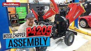 MechMaxx 5 inch E-start Gasoline Engine Powered Disc Wood Chipper  P4205 Assembly Video