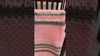 Beginner Baby Blanket - Free Crochet Pattern #crochet #crochetpatterns #babyblankets