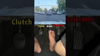 When stopping, do you hit the brake or the clutch first?#car #driving #tips #manual #carsoft #howto