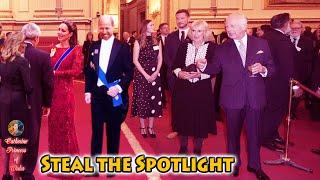 Catherine DAZZLING in a Stunning Jenny Packham Gown as She Appeared at Buckingham Palace's Reception