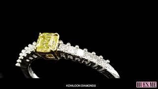 Asscher cut yellow diamond ring 天然黃鑽戒指 - Kowloon Diamonds｜九龍鑽石行 - Kowloon Diamonds｜九龍鑽石行