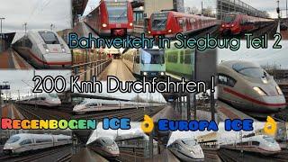 Bahnverkehr in Siegburg Teil 2 / Schnelle 200 Kmh Durchfahrten #train #treno #speed #ice #ice3